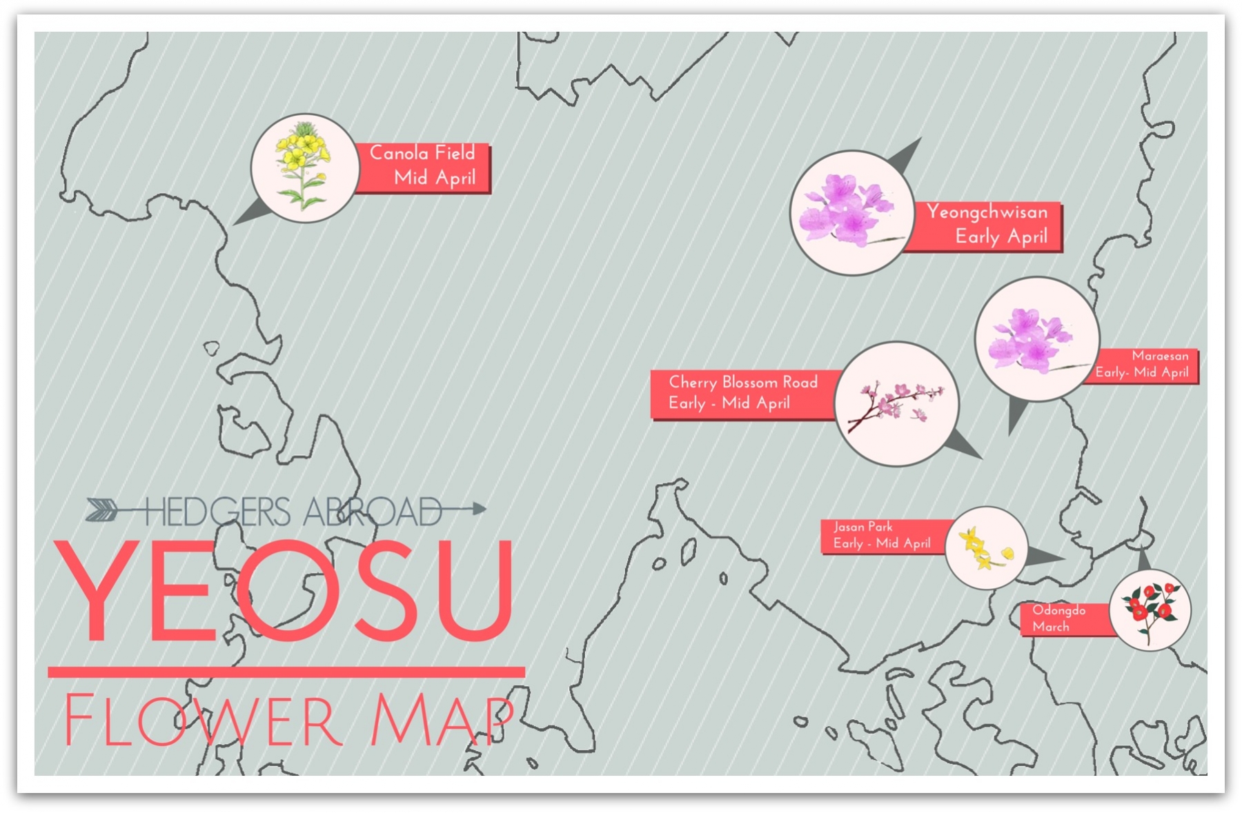 Yeosu flower map